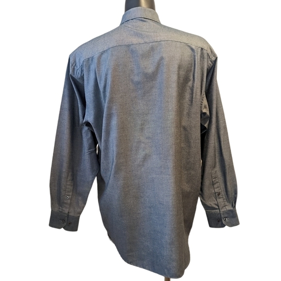 Balmain Paris blue button front shirt large - Picture 4 of 10